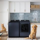 5.4 cu. ft. Smart Top Load Washer with Pet Care Solution and Super Speed Wash in Brushed Navy