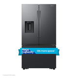 31 cu. ft. Mega Capacity 3-Door French Door Refrigerator with Four Types of Ice in Matte Black Steel