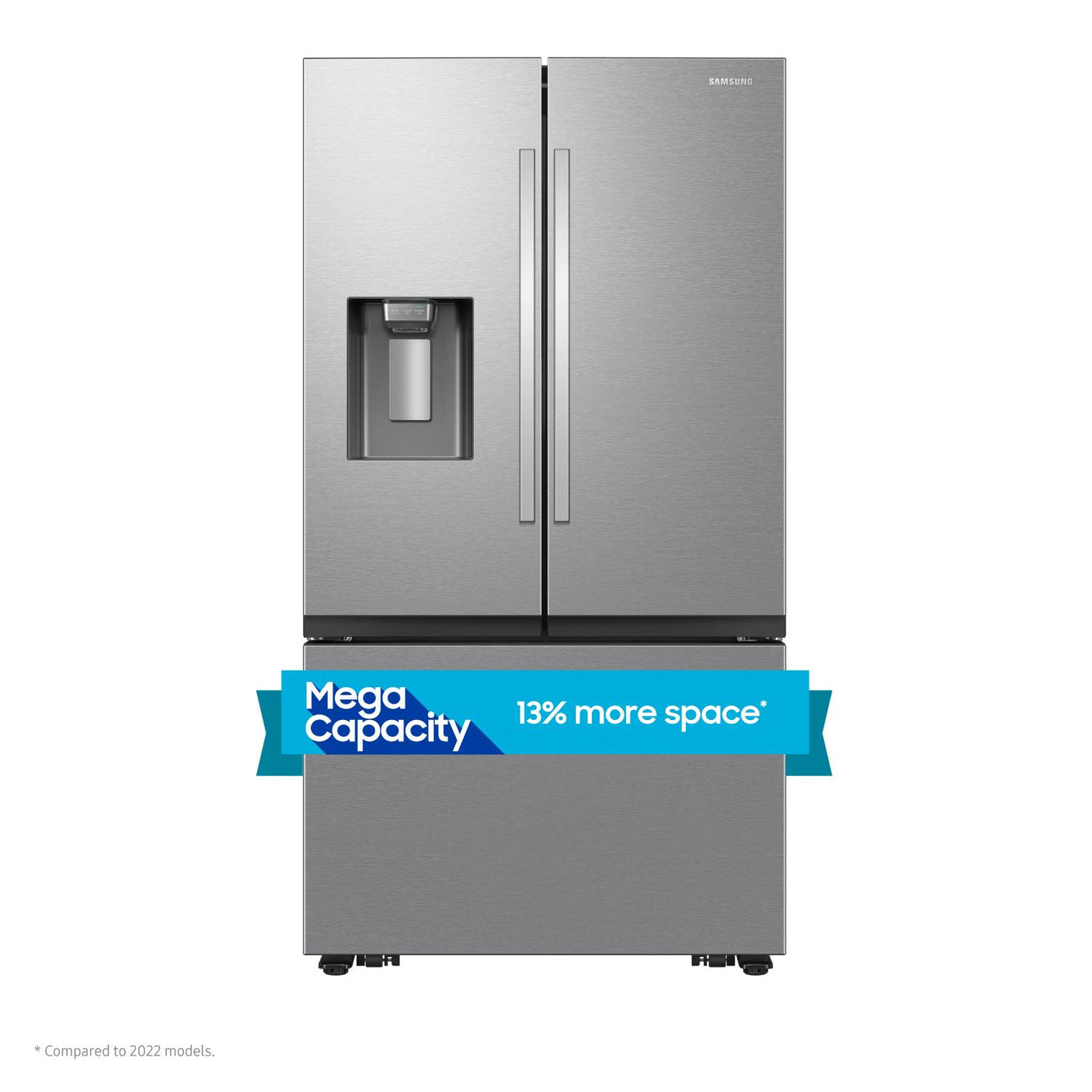 31 cu. ft. Mega Capacity 3-Door French Door Refrigerator with Four Types of Ice in Stainless Steel