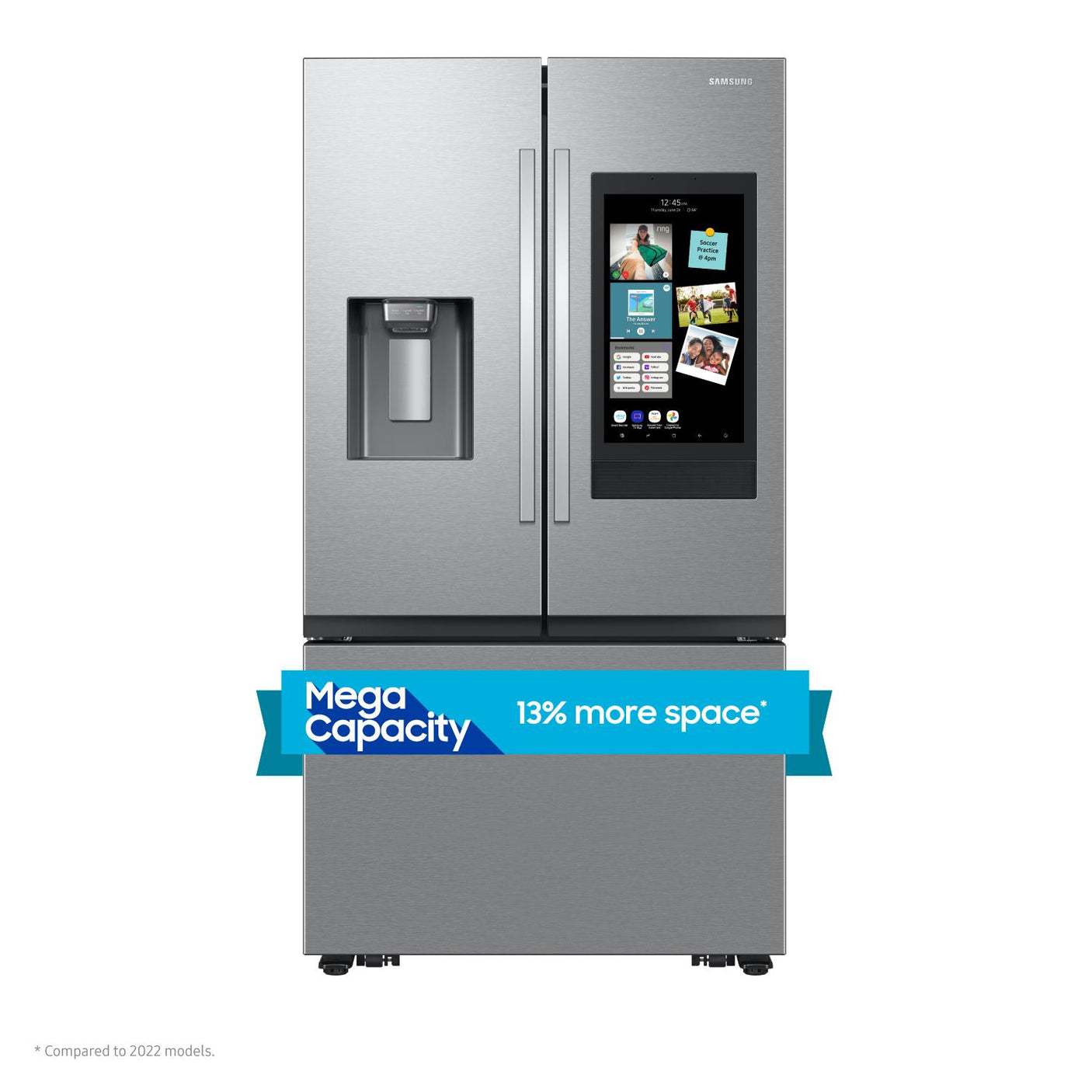 30 cu. ft. Mega Capacity 3-Door French Door Refrigerator with Family Hub™ in Stainless Steel