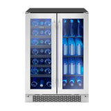 Brisas Wine Bev Cooler, 24in UC, SS+Gls, Fr Dr, 2Z