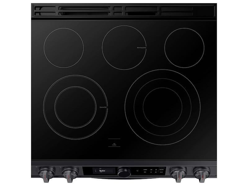 6.3 cu ft. Smart Slide-in Electric Range with Smart Dial & Air Fry in Black Stainless Steel