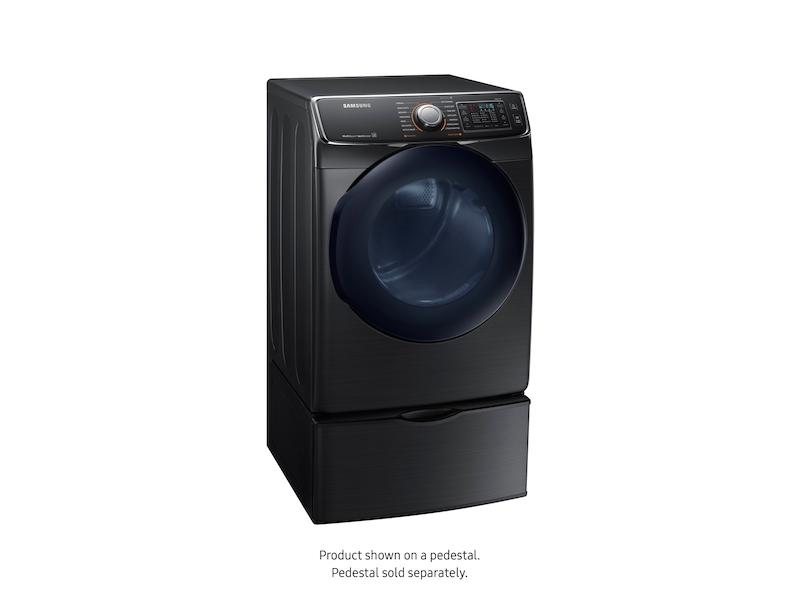 7.5 cu. ft. Smart Gas Dryer with MultiSteam™ in Black Stainless Steel