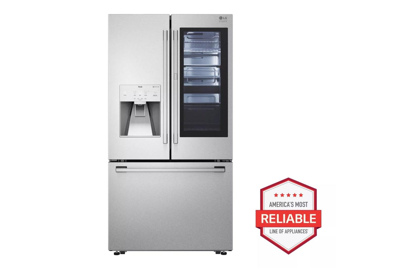 LG STUDIO 24 cu. ft. Smart InstaView® Door-in-Door® Large Capacity Counter-Depth Refrigerator with Craft Ice™ Maker