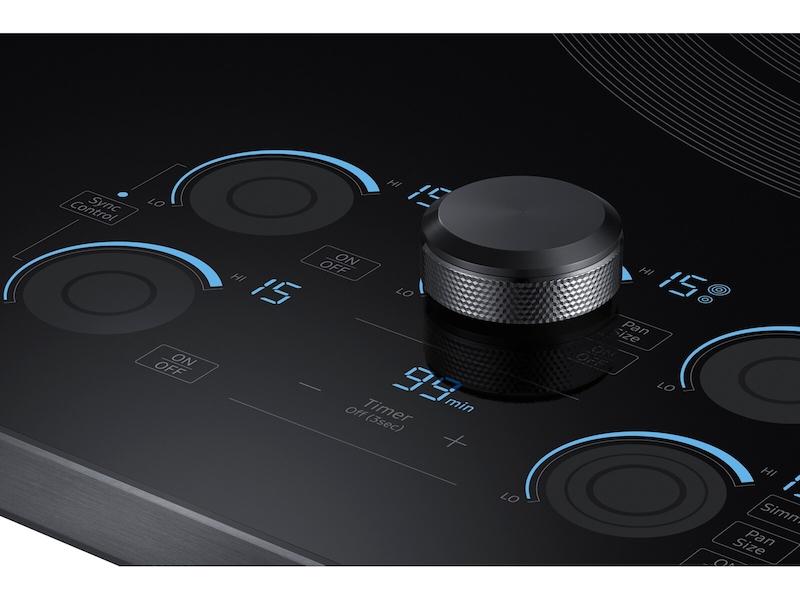 36" Smart Electric Cooktop with Sync Elements in Black Stainless Steel