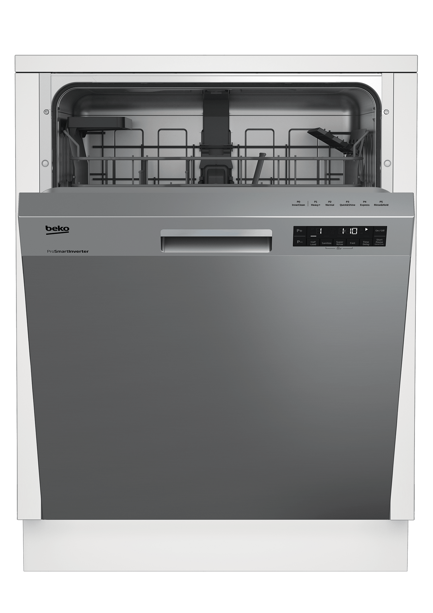 Tall Tub Stainless Steel Dishwasher, 14 place settings, 48 dBa, Front Control