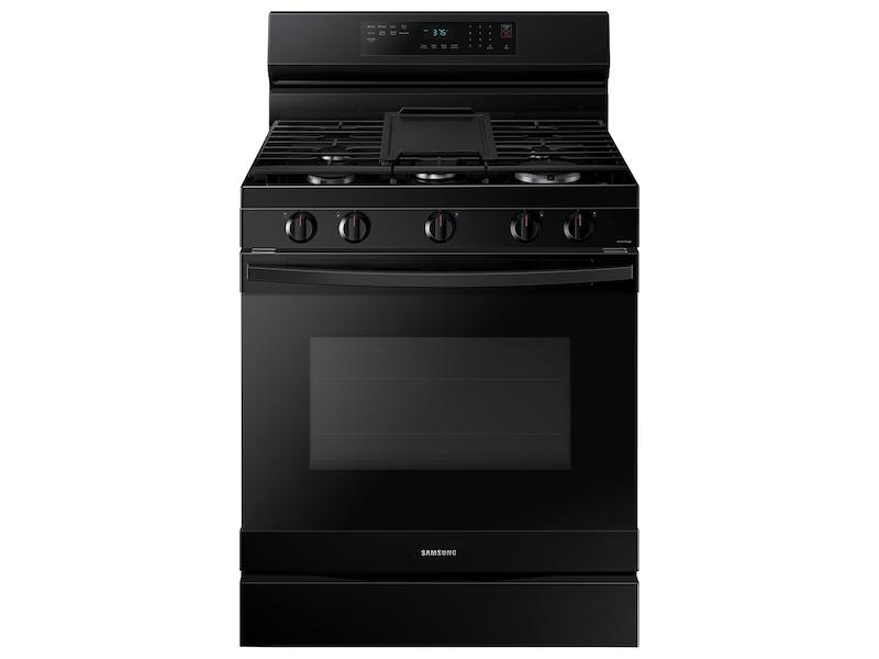 6.0 cu. ft. Smart Freestanding Gas Range with Integrated Griddle in Black