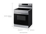 6.3 cu. ft. Smart Freestanding Electric Range with Steam Clean in Stainless Steel