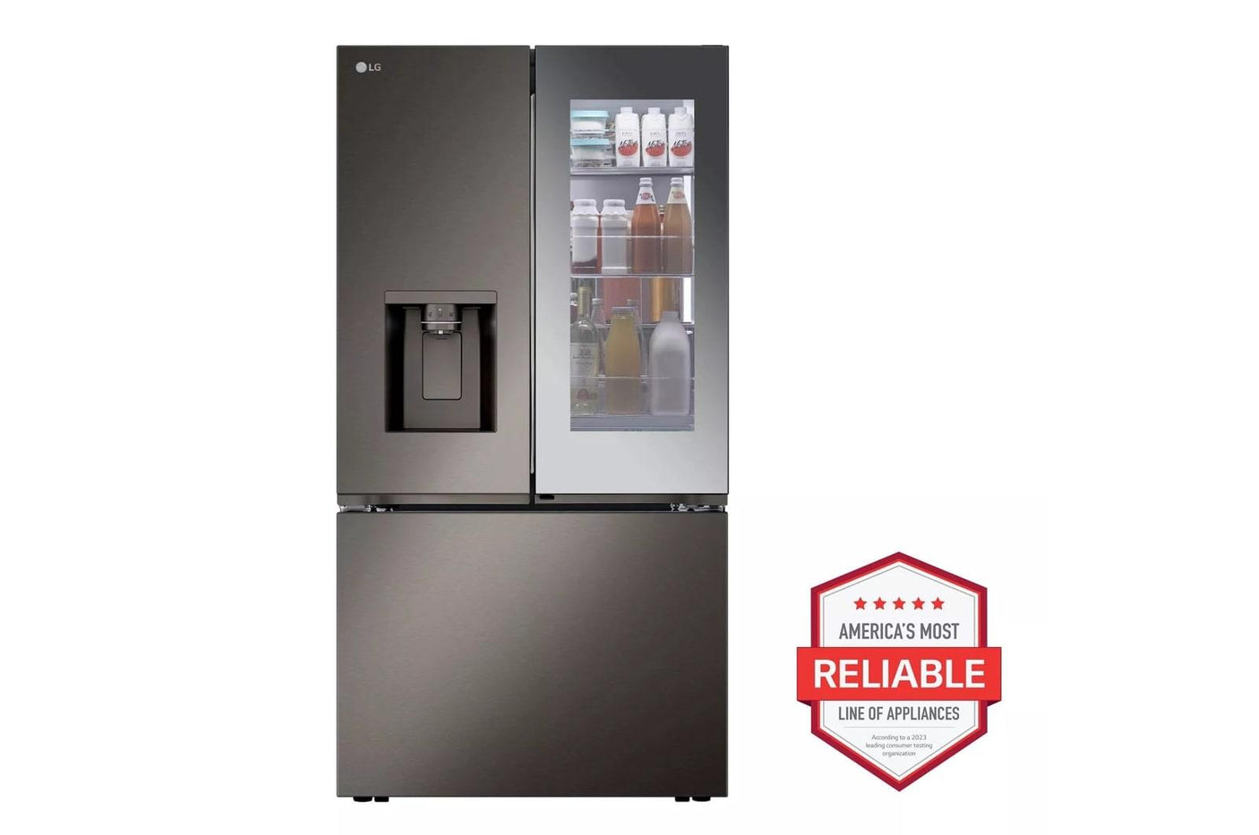 31 cu. ft. Smart Standard-Depth MAX™ French Door Refrigerator with Four Types of Ice and Mirror InstaView®