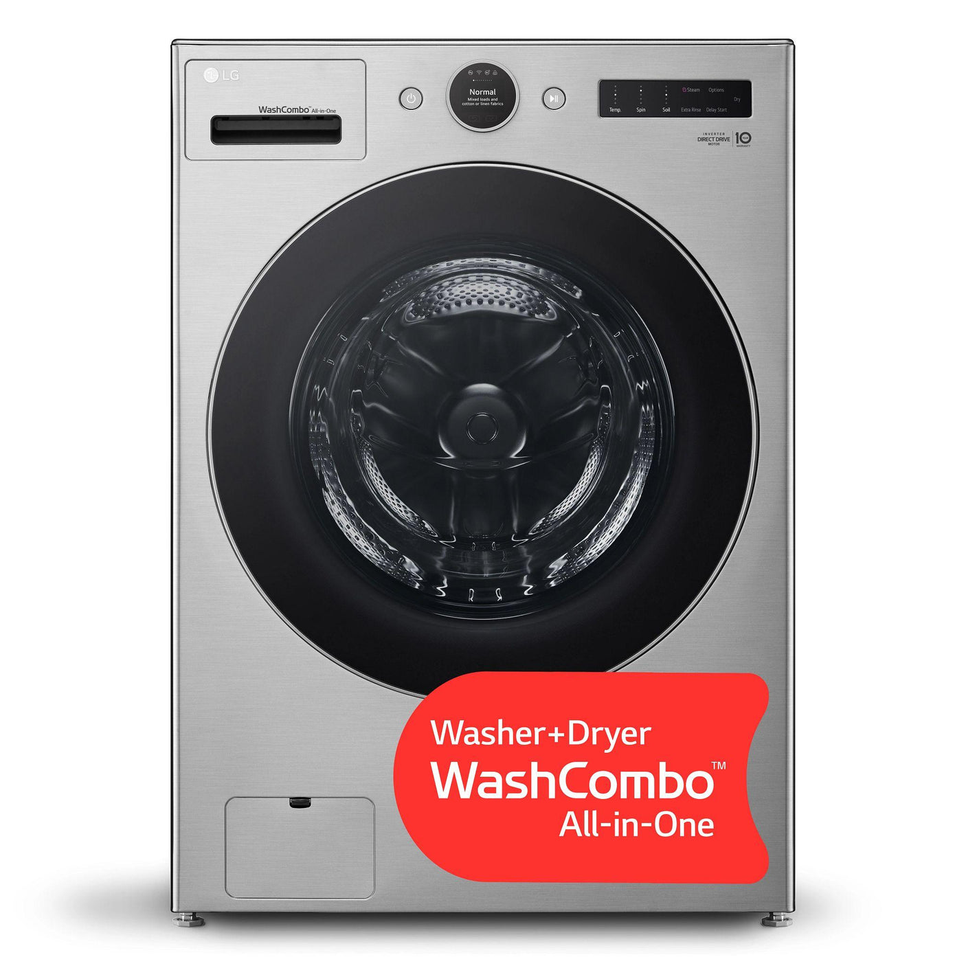 Ventless Washer/Dryer Combo LG WashCombo™ All-in-One 5.0 cu. ft. Mega Capacity with Inverter HeatPump™ Technology and Direct Drive Motor