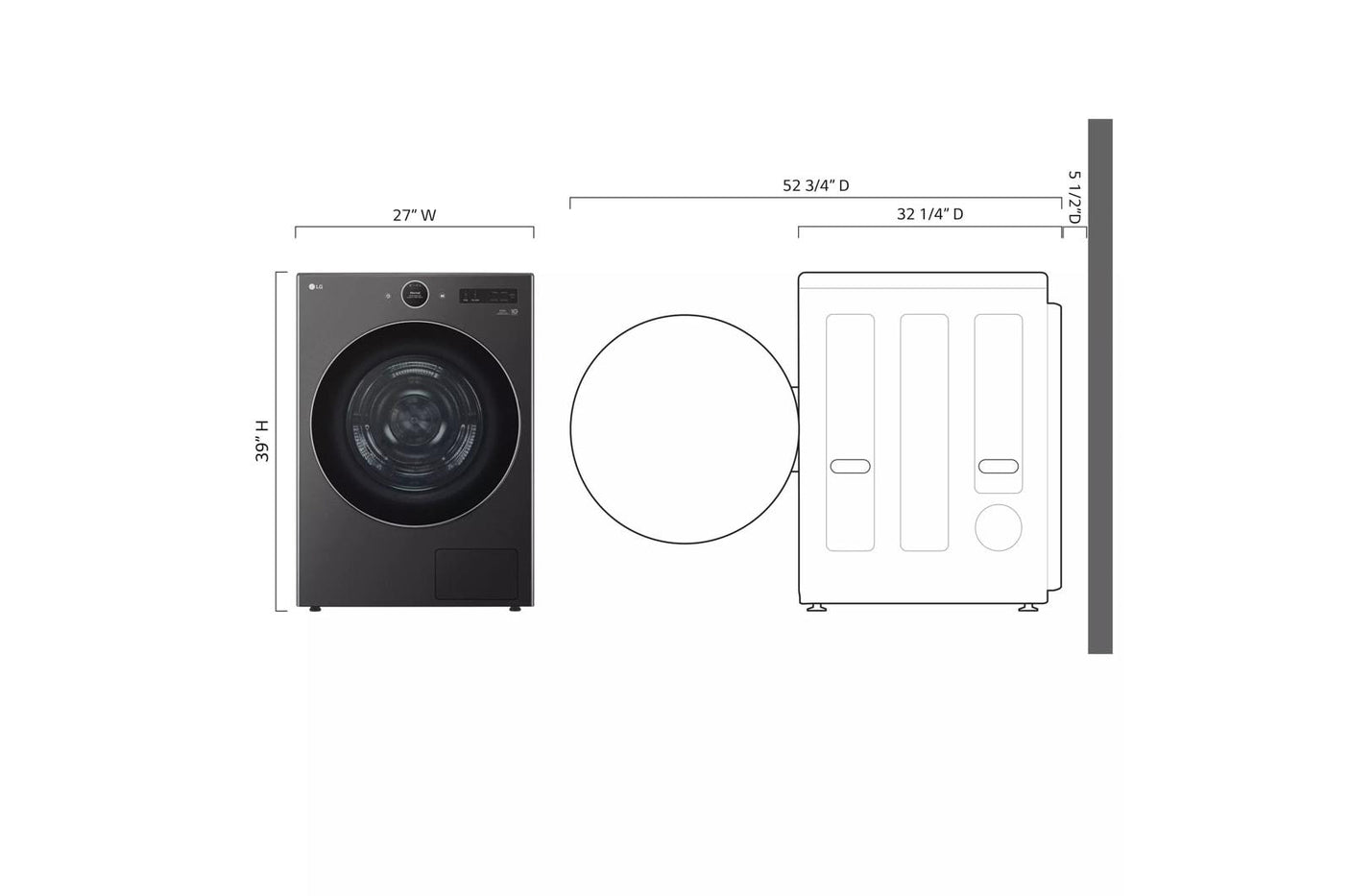 7.8 cu. ft. Mega Capacity Smart Front Load Dryer with Dual Inverter HeatPump™ Technology and Inverter Direct Drive Motor System