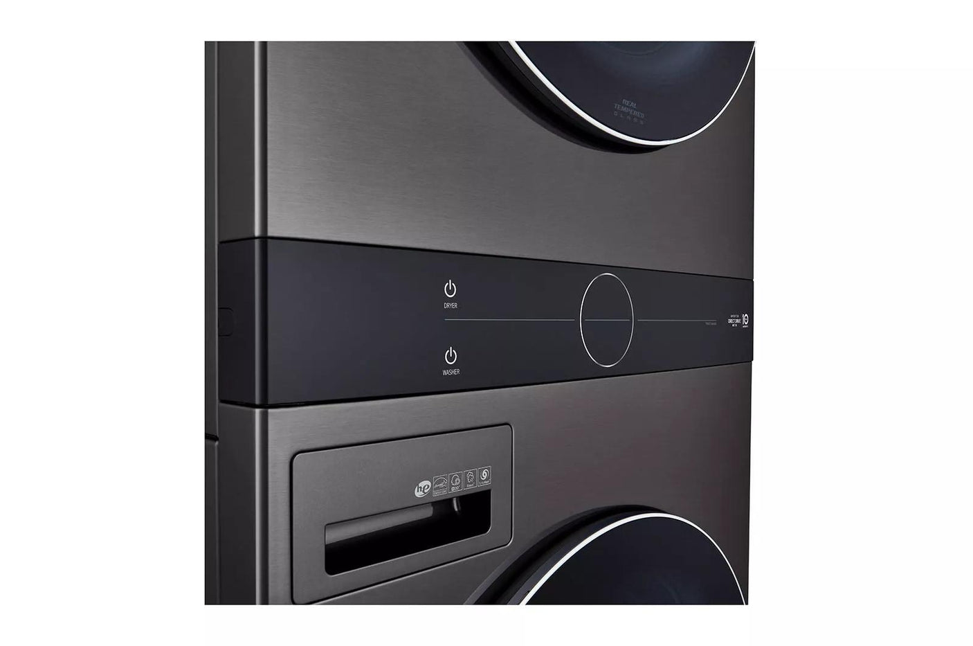 Single Unit Front Load LG WashTower™ with Center Control™ 4.5 cu. ft. Washer and 7.4 cu. ft. Gas Dryer