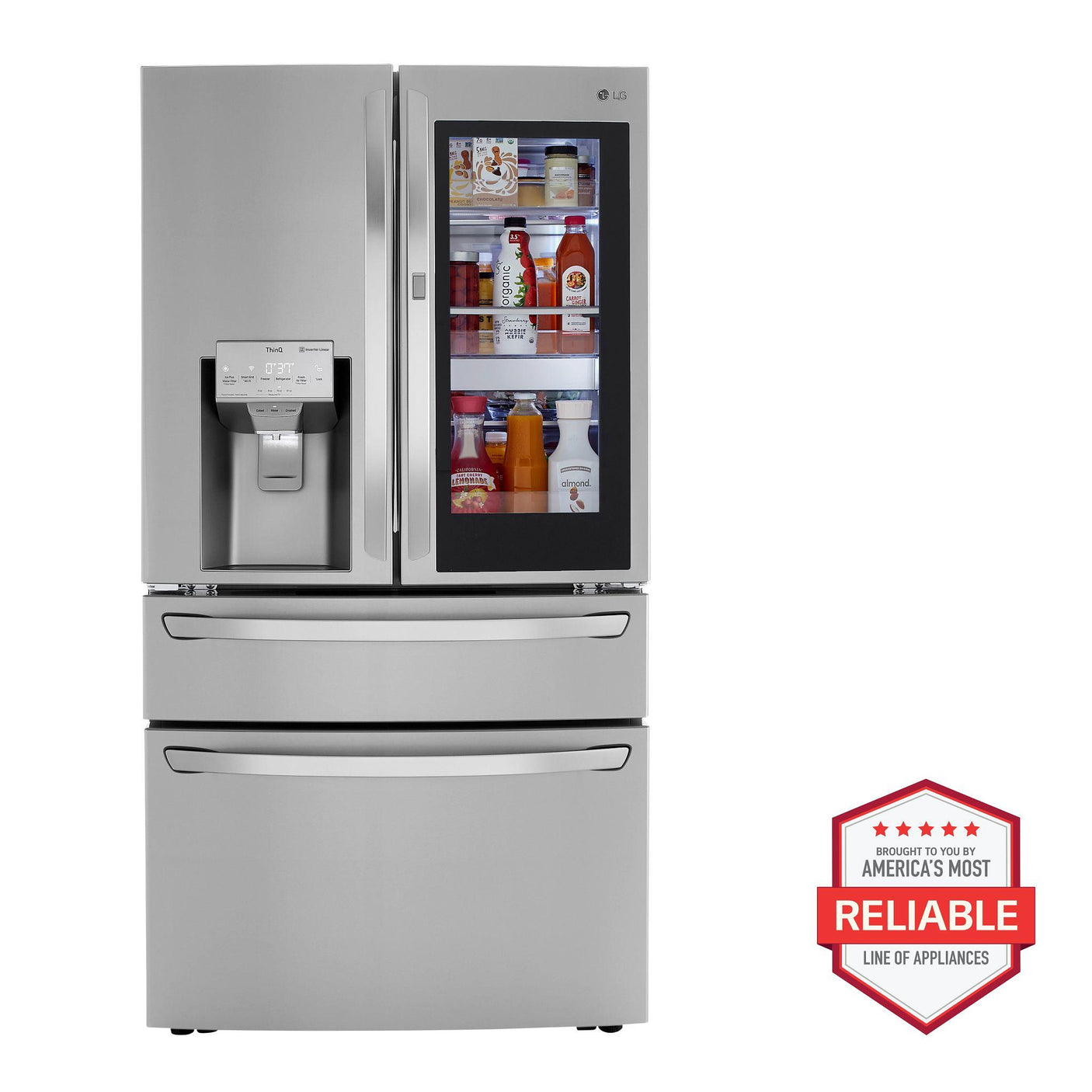 30 cu. ft. Smart InstaView® Door-in-Door® Refrigerator with Craft Ice™