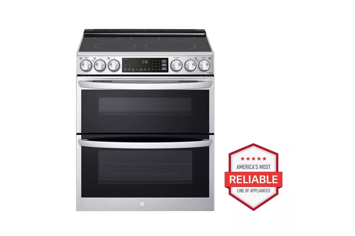 7.3 cu. ft. Smart Electric Double Oven Slide-in Range with InstaView®, ProBake® Convection, Air Fry, and Air Sous Vide