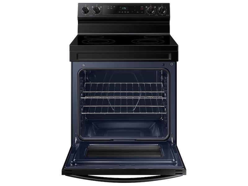 6.3 cu. ft. Smart Freestanding Electric Range with Steam Clean in Black