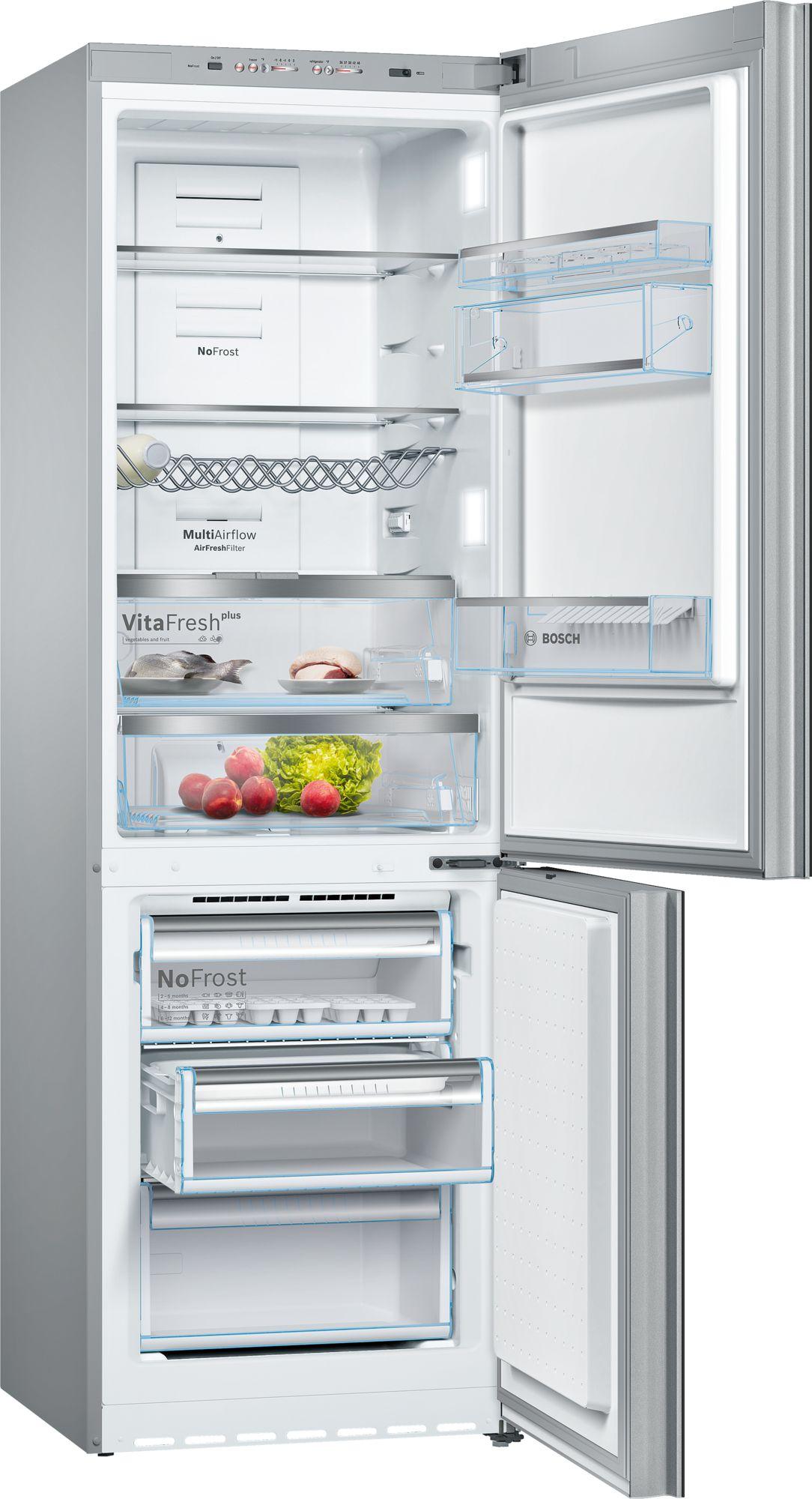 800 Series Free-standing fridge-freezer with freezer at bottom, glass door 23.5" Black