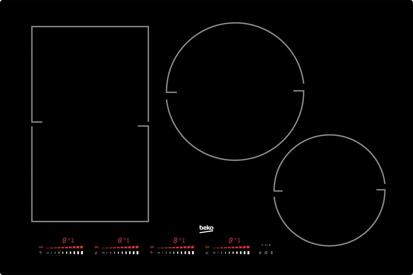 30" Built-In Induction Cooktop with 4 Zones and Touch Control