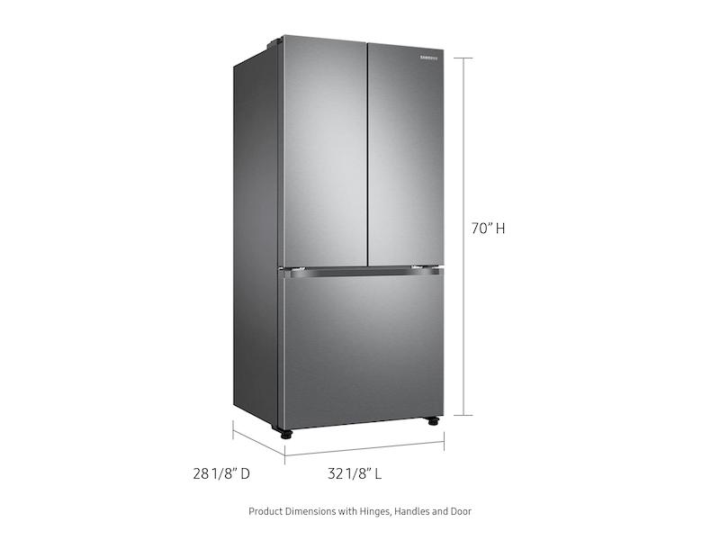 18 cu. ft. Smart Counter Depth 3-Door French Door Refrigerator in Stainless Steel