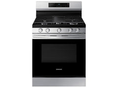 6.0 cu. ft. Smart Freestanding Gas Range with 18K BTU Dual Power Burner & Self Clean in Stainless Steel