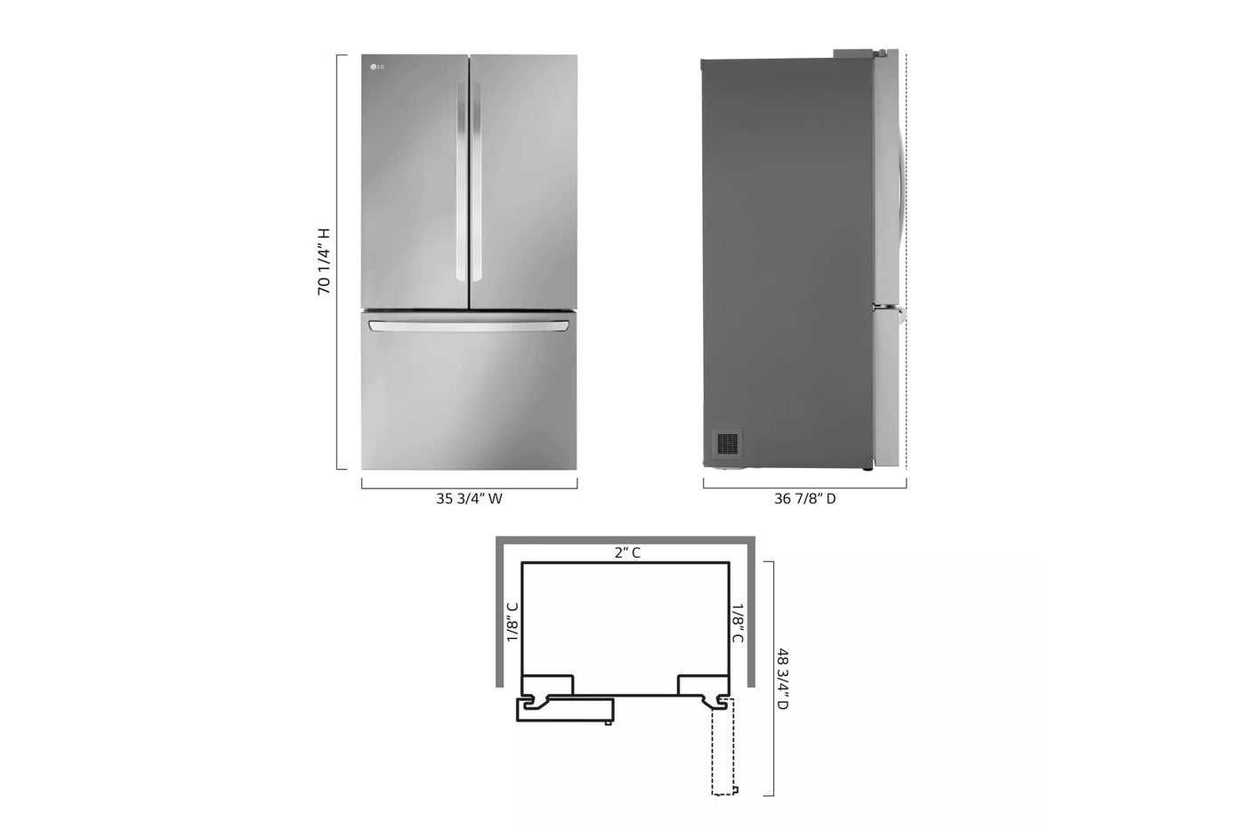 32 cu. ft. Smart Standard-Depth MAX ™ French Door Refrigerator