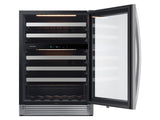 51-Bottle Wine Cooler Refrigerator in Stainless Steel