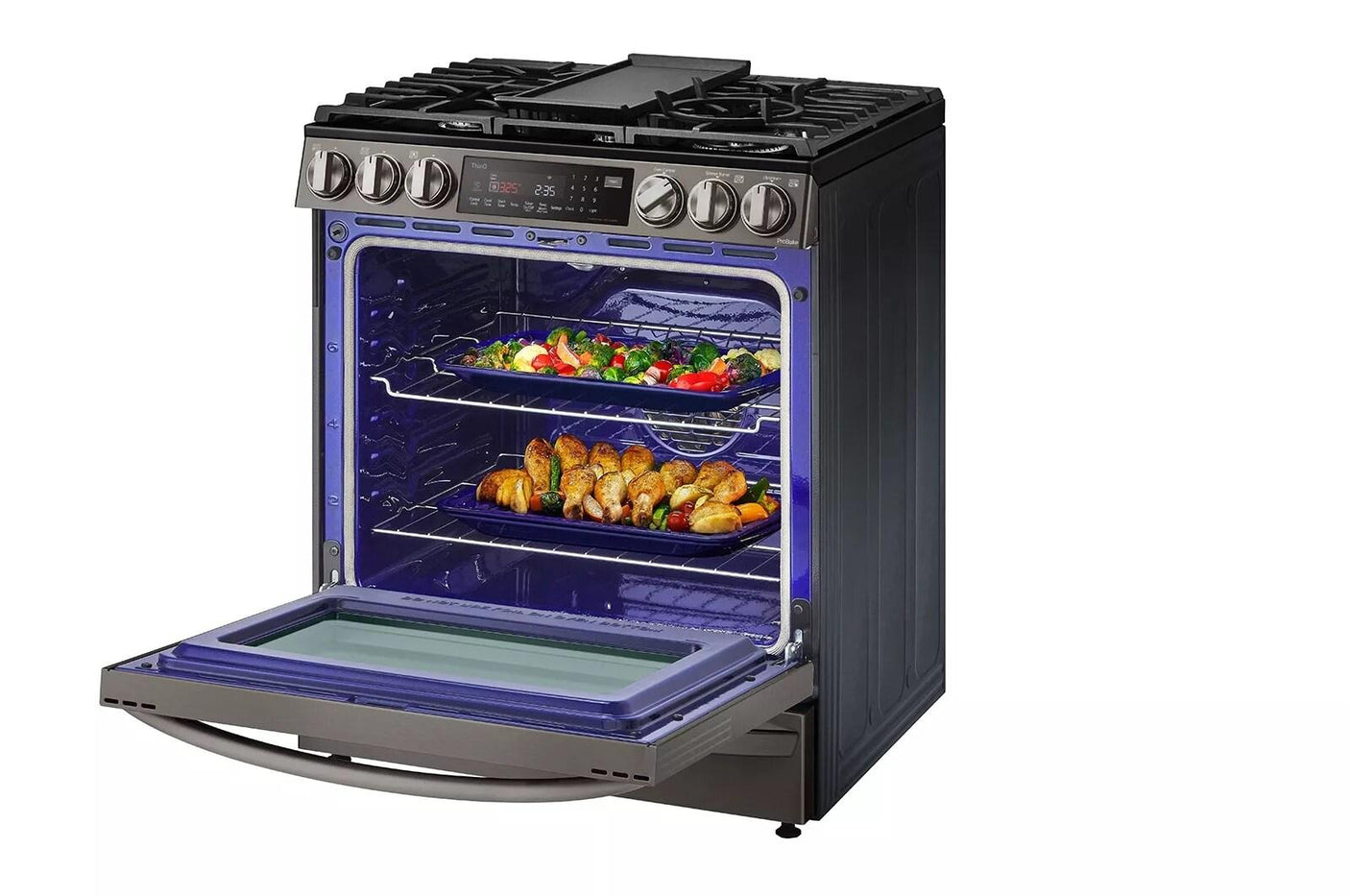 6.3 cu ft. Smart Wi-Fi Enabled ProBake Convection® InstaView™ Gas Slide-in Range with Air Fry