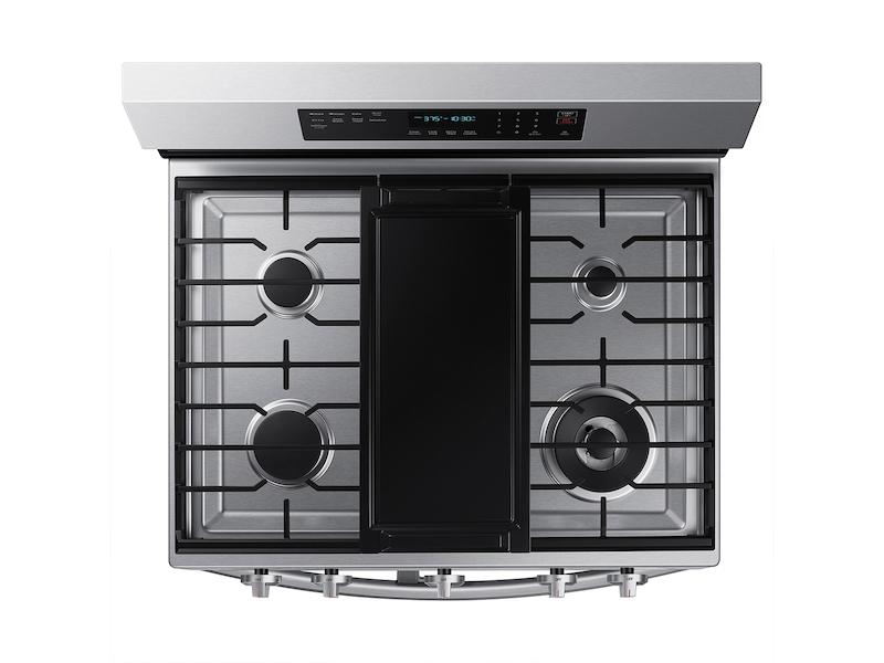 6.0 cu. ft. Smart Freestanding Gas Range with Flex Duo™, Stainless Cooktop & Air Fry in Stainless Steel