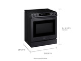 6.3 cu ft. Smart Slide-in Electric Range with Smart Dial & Air Fry in Black Stainless Steel