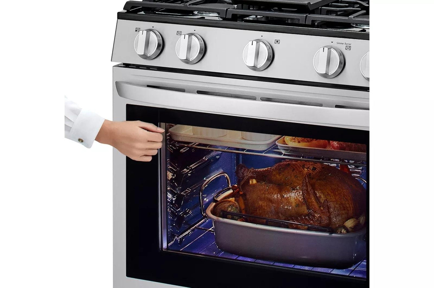 5.8 cu ft. Smart Wi-Fi Enabled True Convection InstaView® Gas Range with Air Fry