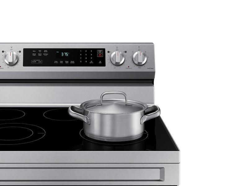 6.3 cu. ft. Smart Freestanding Electric Range with Rapid Boil™ & Self Clean in Stainless Steel