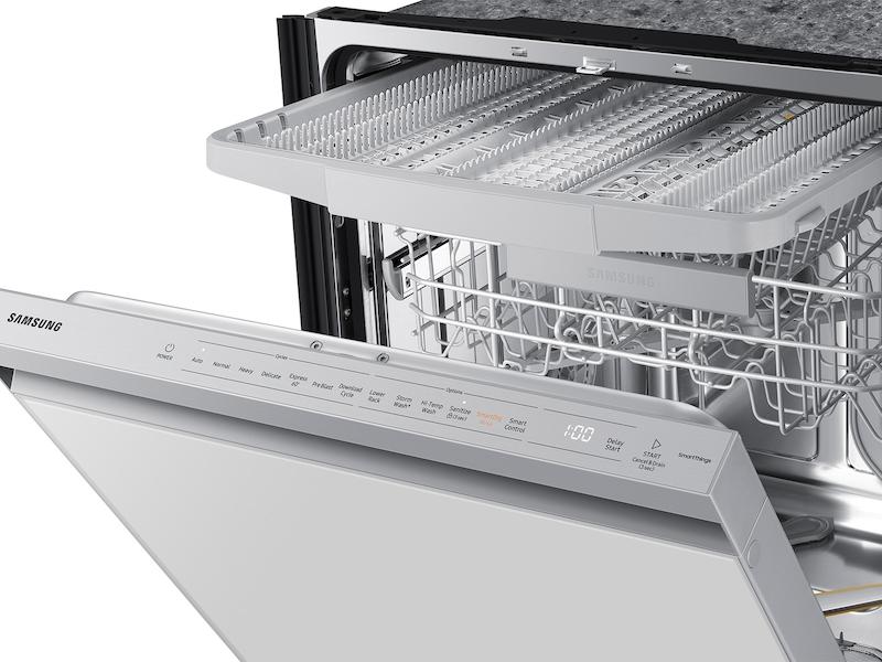 Bespoke AutoRelease Smart 42dBA Dishwasher with StormWash+™ and Smart Dry in White Glass