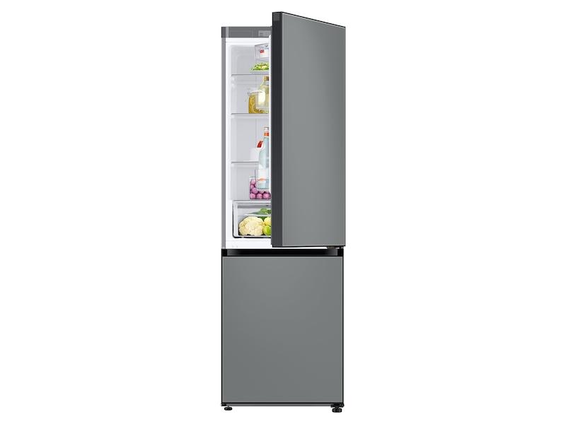 12.0 cu. Ft. Bespoke Bottom Freezer Refrigerator with Flexible Design in Grey Glass