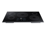 36" Smart Electric Cooktop with Sync Elements in Black Stainless Steel