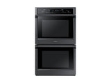 30" Smart Double Electric Wall Oven with Steam Cook in Black Stainless Steel