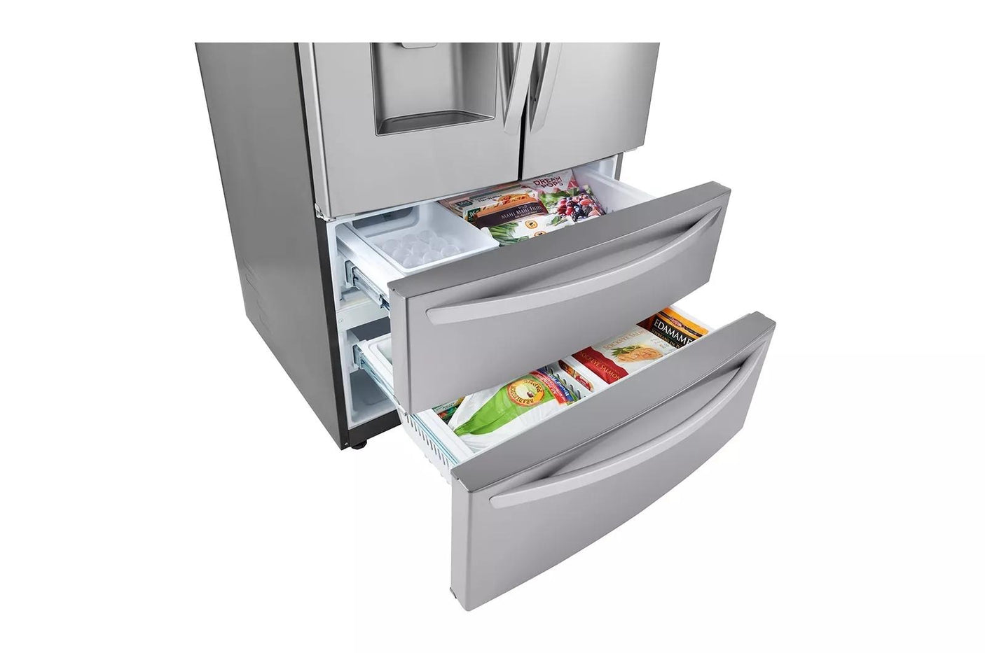 22 cu ft. Smart Counter Depth Double Freezer Refrigerator with Craft Ice™