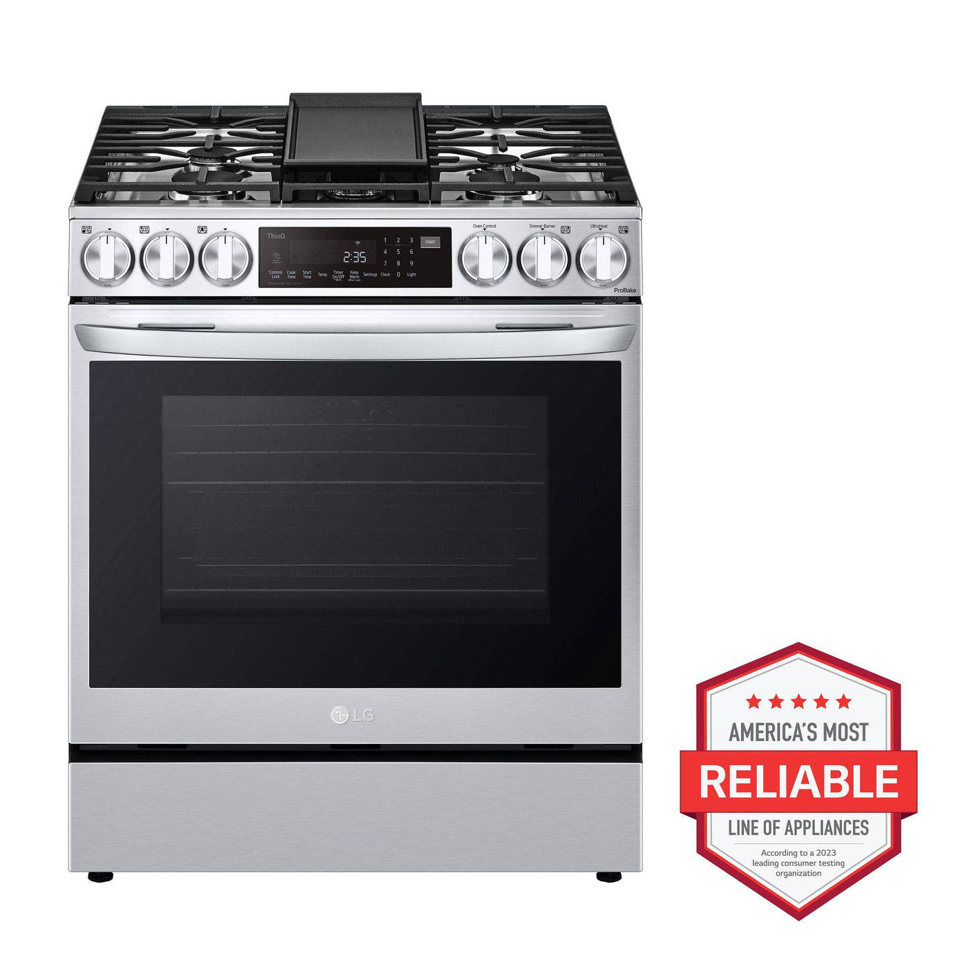 6.3 cu ft. Smart wi-fi Enabled ProBake Convection® InstaView® Gas Slide-In Range with Air Fry