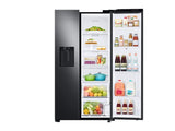 22 cu. ft. Counter Depth Side-by-Side Refrigerator with Touch Screen Family Hub™ in Black Stainless Steel