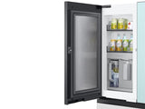 Bespoke 4-Door French Door Refrigerator (23 cu. ft.) with Beverage Center™ in Morning Blue Glass Top Panels and White Glass Middle and Bottom Panels