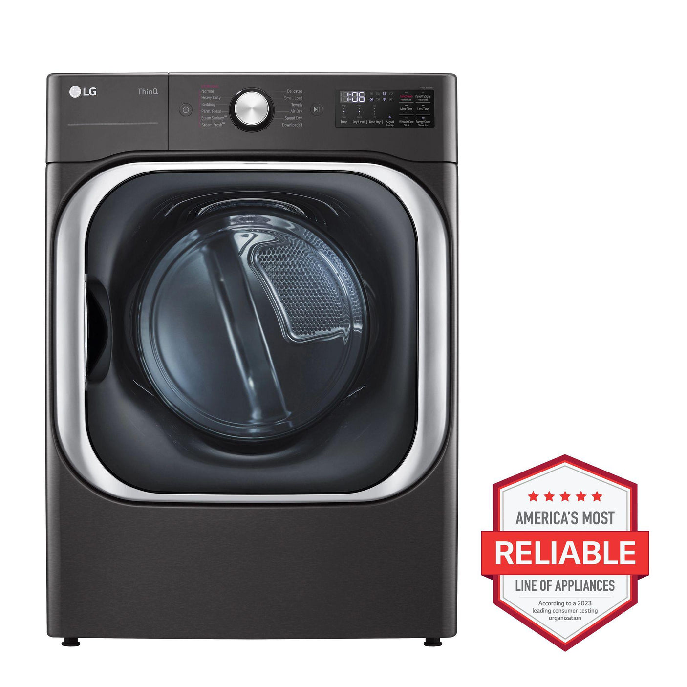 9.0 cu. ft. Mega Capacity Smart wi-fi Enabled Front Load Electric Dryer with TurboSteam™ and Built-In Intelligence