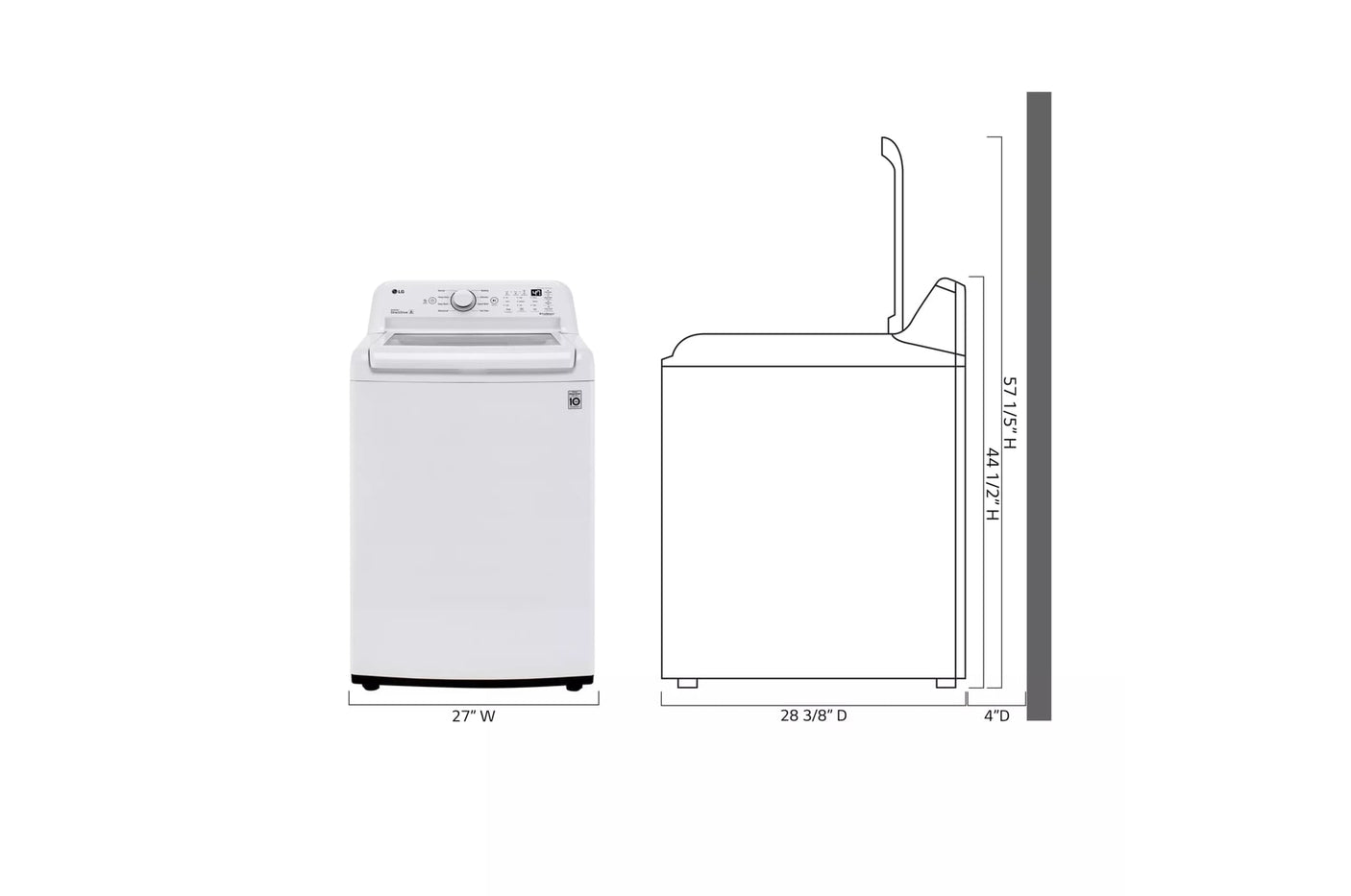 4.3 cu. ft. Ultra Large Capacity Top Load Washer with 4-Way™ Agitator & TurboDrum™ Technology