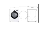 7.4 cu. ft. Smart Front Load Electric Dryer with AI Sensor Dry & TurboSteam™ Technology