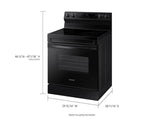 6.3 cu. ft. Smart Freestanding Electric Range with Steam Clean in Black