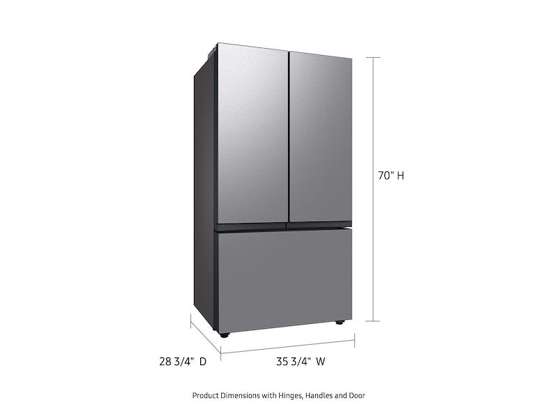 Bespoke 3-Door French Door Refrigerator (24 cu. ft.) with Beverage Center™ in Stainless Steel