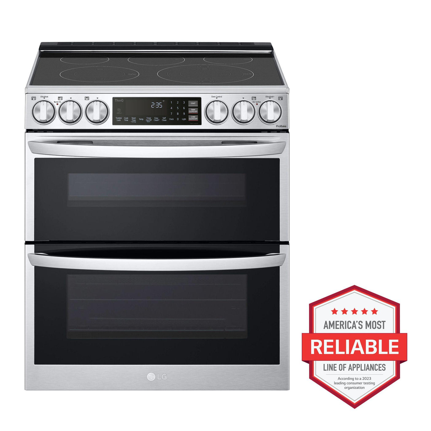 7.3 cu. ft. Smart Electric Double Oven Slide-in Range with InstaView®, ProBake® Convection, Air Fry, and Air Sous Vide