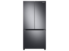 18 cu. ft. Smart Counter Depth 3-Door French Door Refrigerator in Black Stainless Steel