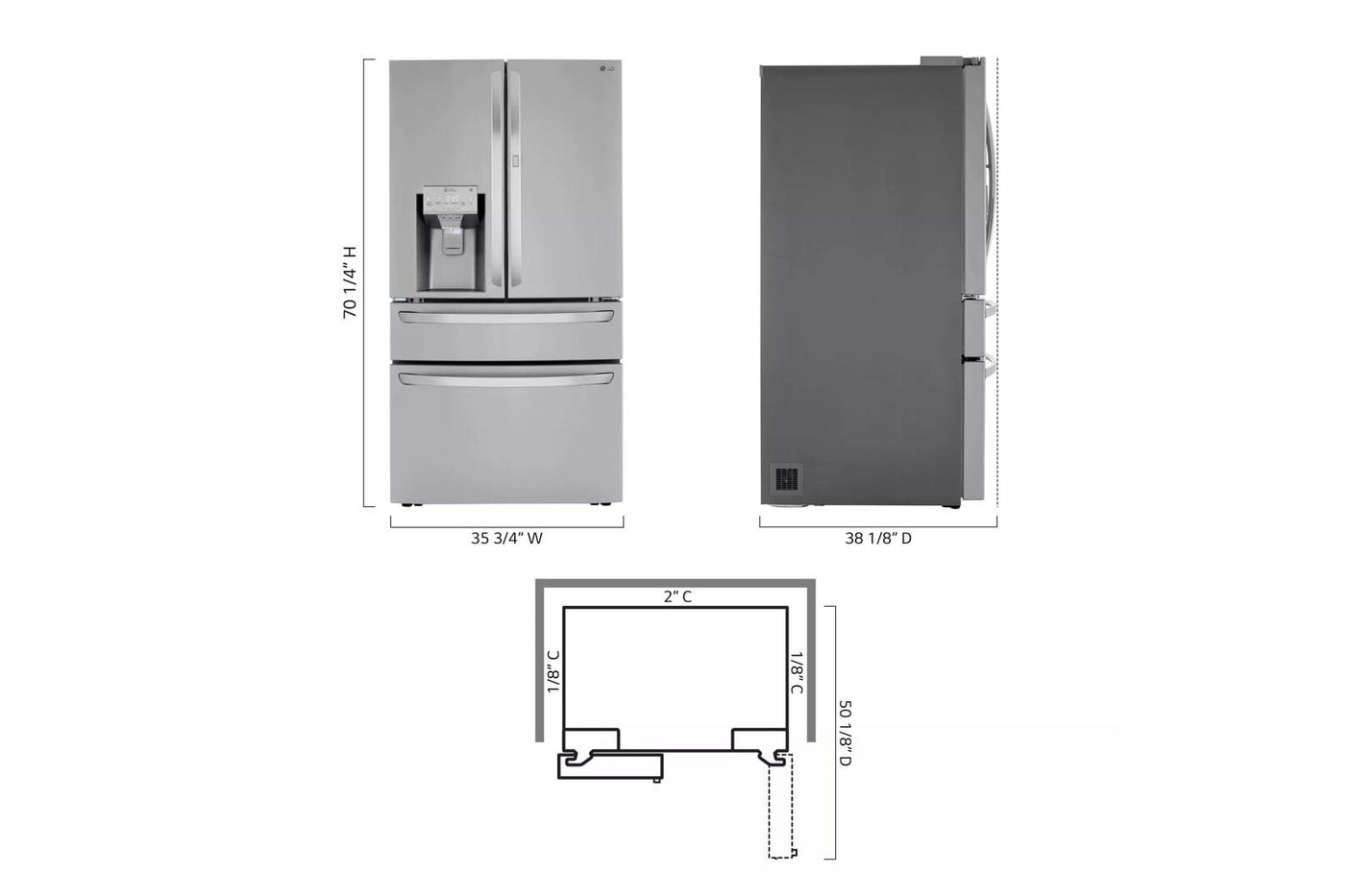 30 cu. ft. 36-inch Wide French Door Refrigerator - Stainless Steel