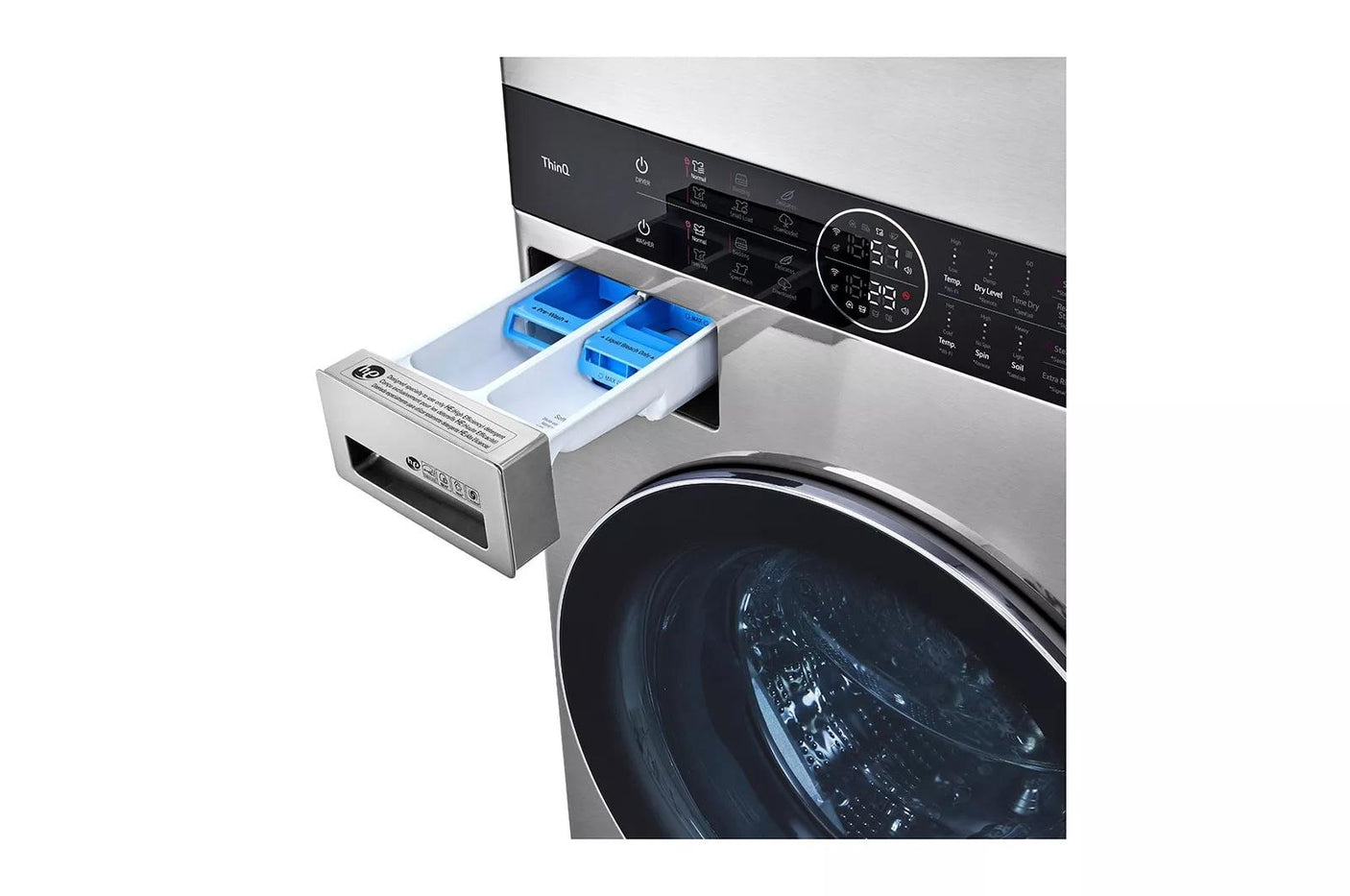 LG STUDIO Single Unit Front Load WashTower™ with Center Control™ 5.0 cu. ft. Washer and 7.4 cu. ft. Gas Dryer