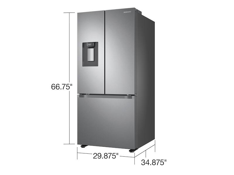 22 cu. ft. Smart 3-Door French Door Refrigerator with External Water Dispenser in Fingerprint Resistant Stainless Steel