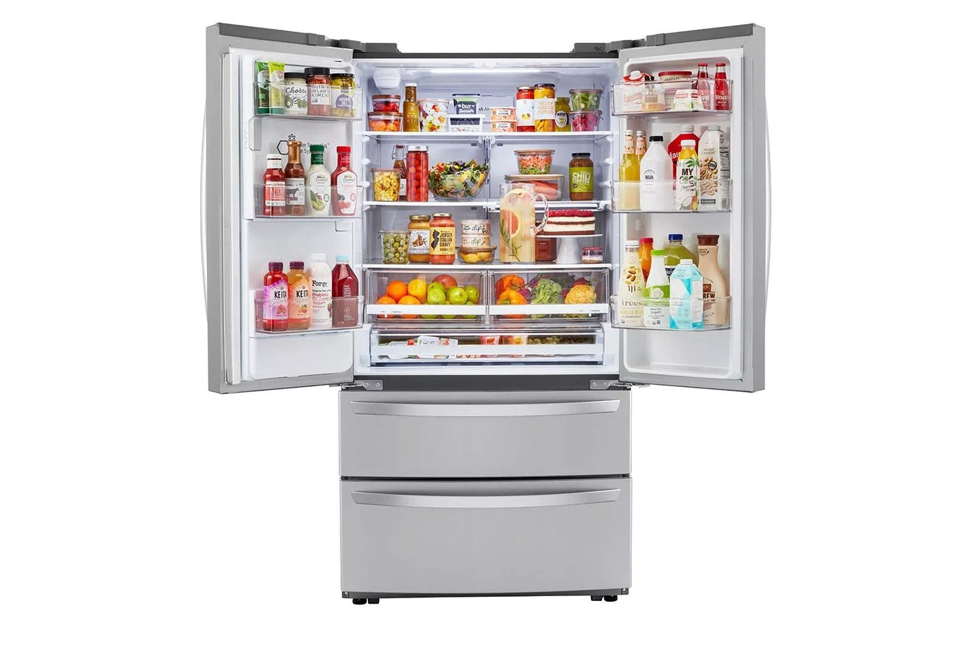 22 cu ft. Smart Counter Depth Double Freezer Refrigerator with Craft Ice™