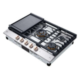 LG STUDIO 30" UltraHeat™ Gas Cooktop with EasyClean®